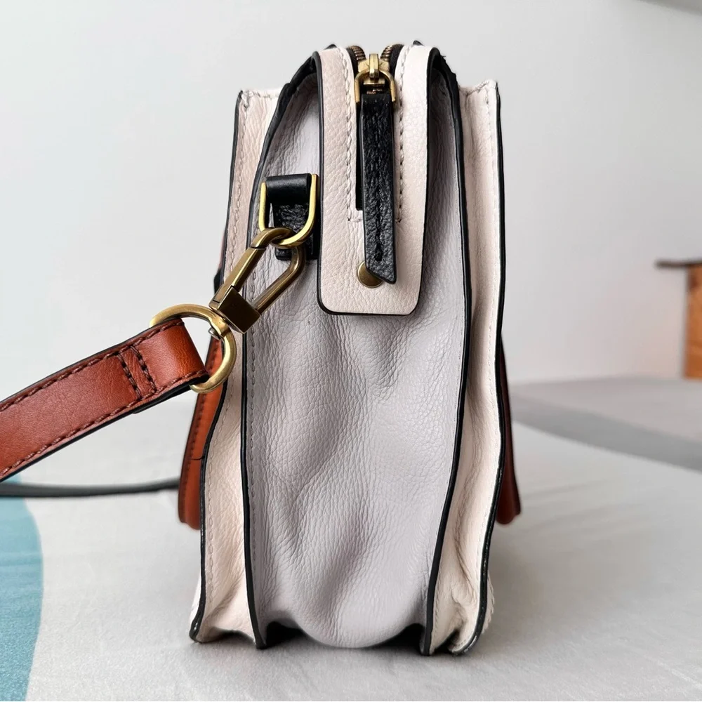 FOSSIL Ryder Leather Satchel in Neutral - Picture 7 of 14